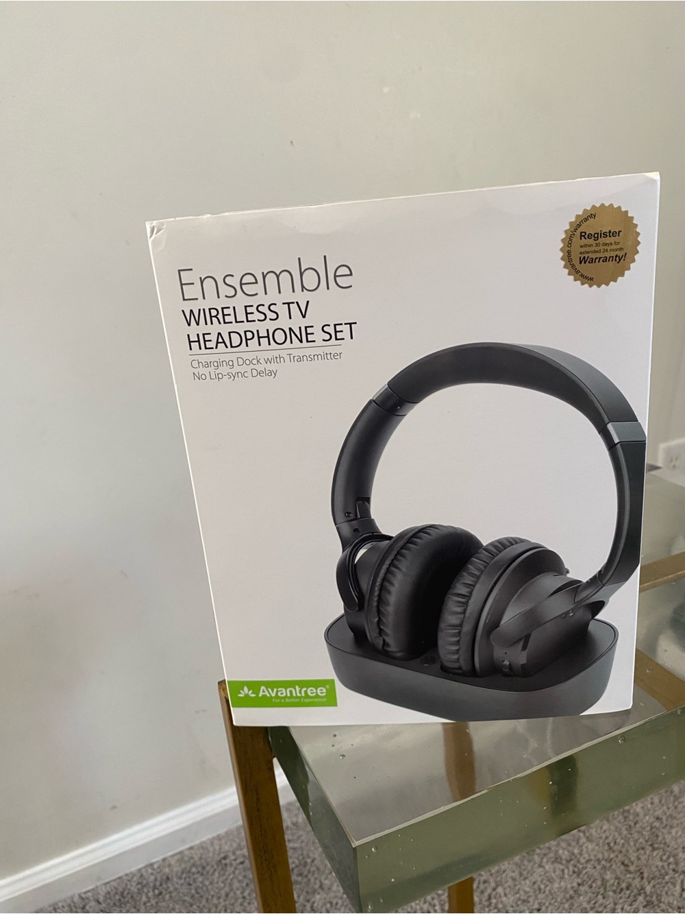 Avantree Ensemble 5.0 Wireless Headphones for TV Watching w/ Transmitter & Dock